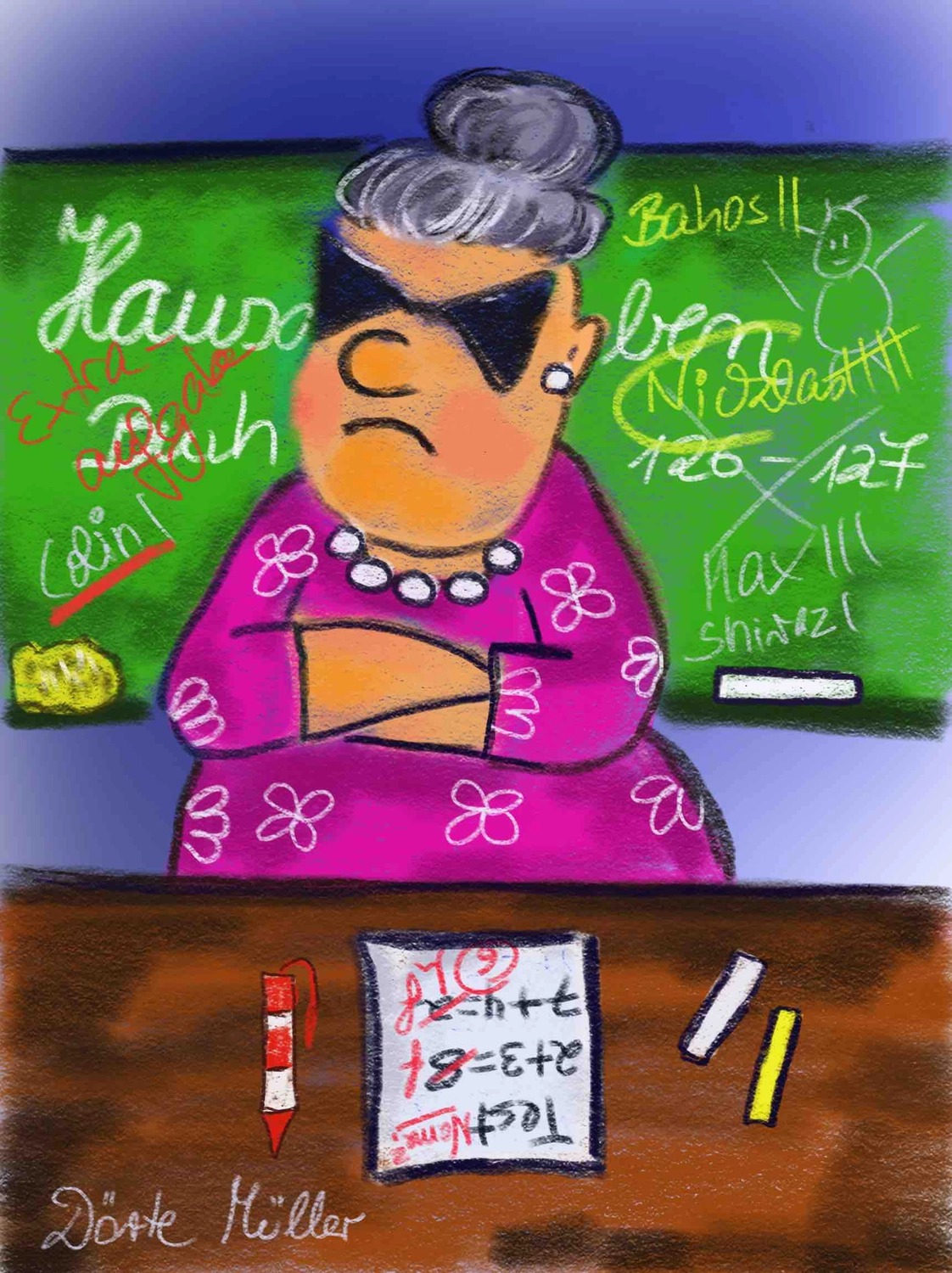 Peter Futterschneider – Geschichten aus Büchern durch Bühnenauftritte zum Leben erwecken – Skizze einer alten Dame