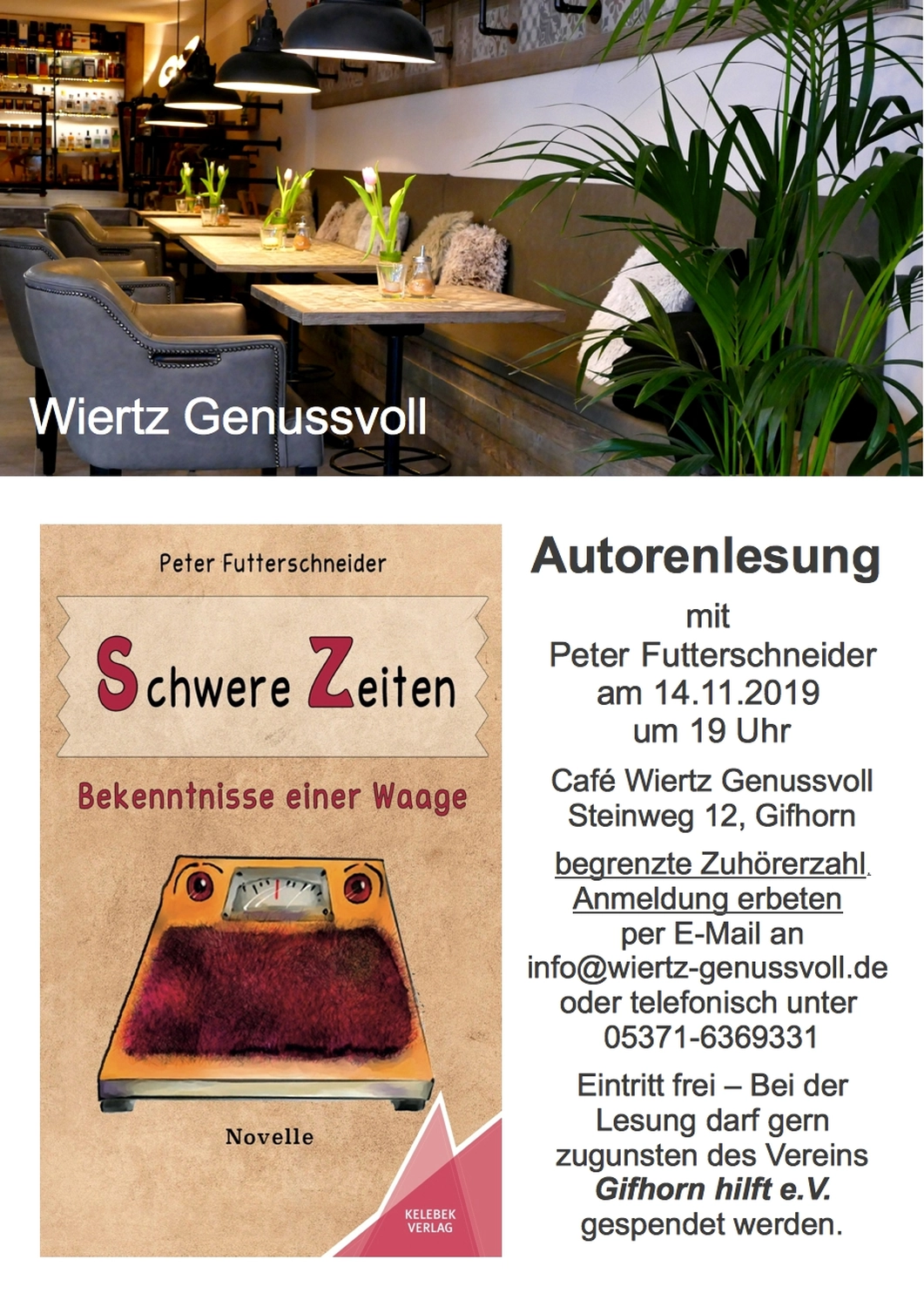 Peter Futter Schneider – Geschichten aus Büchern durch Bühnenaufführungen zum Leben erwecken – Das Plakat