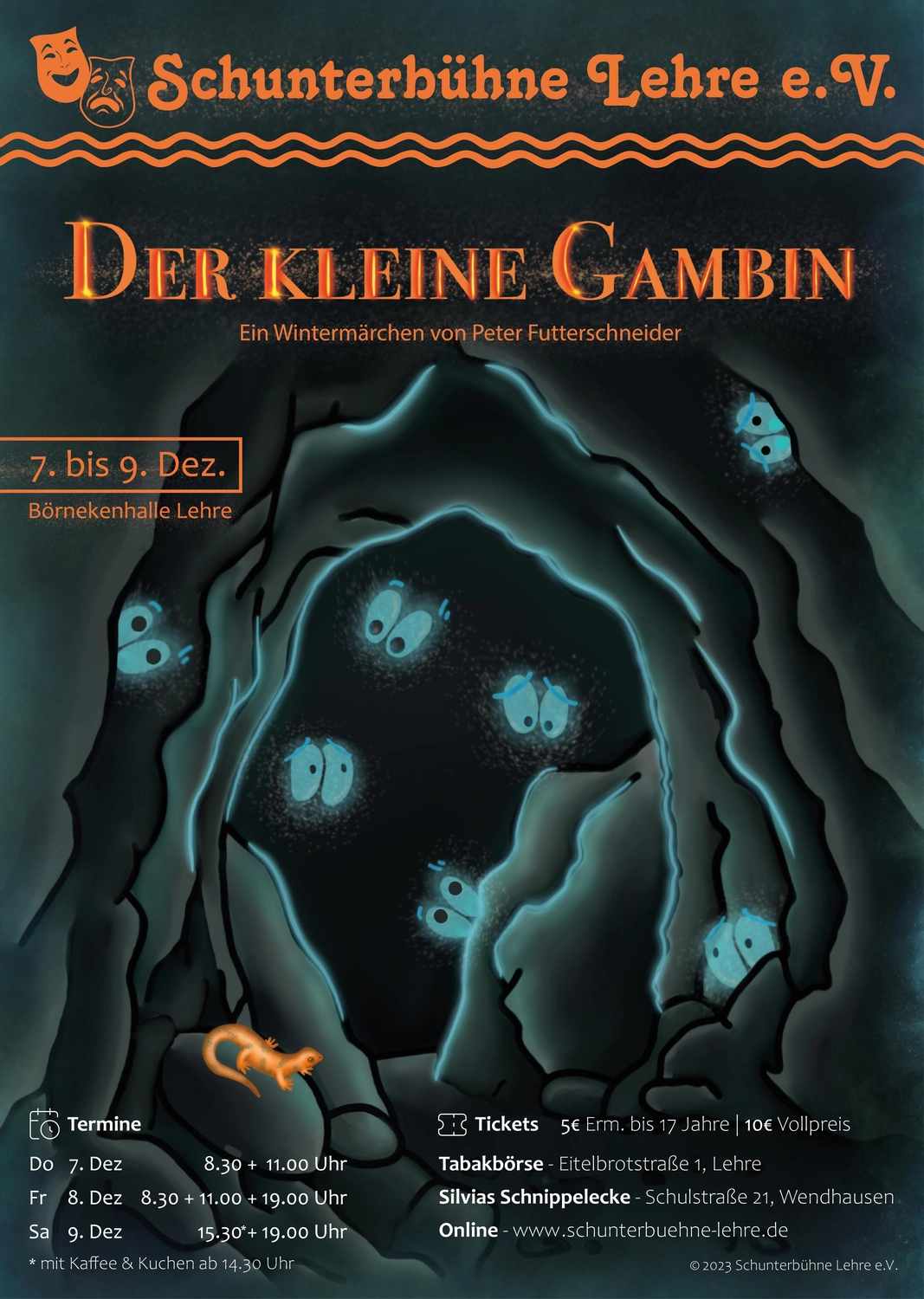 Peter Futter Schneider – Geschichten aus Büchern durch Bühnenaufführungen zum Leben erwecken – Das Plakat