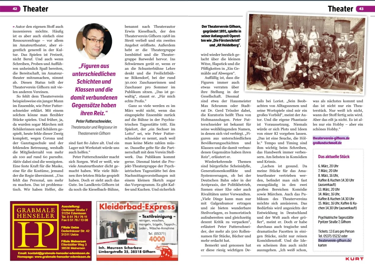 Peter Futterschneider – Geschichten aus Büchern durch Bühnenauftritte zum Leben erwecken – Schwere Zeiten